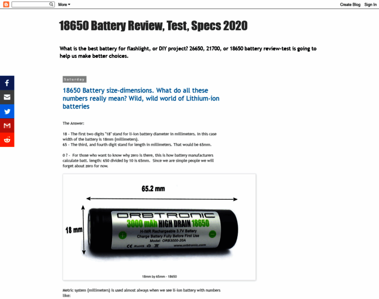 Batteries18650.com thumbnail