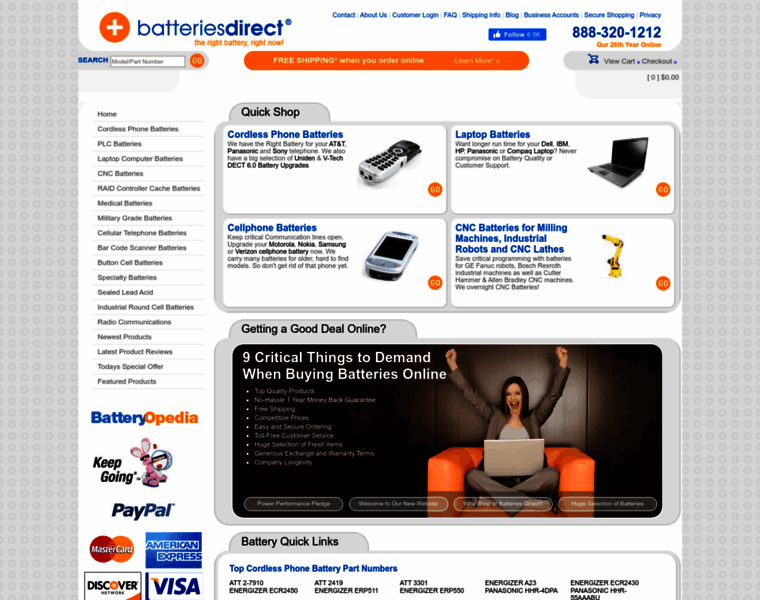 Batteriesdirect.com thumbnail
