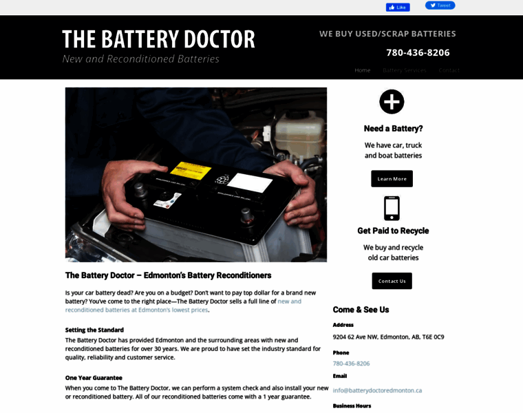 Batterydoctoredmonton.ca thumbnail