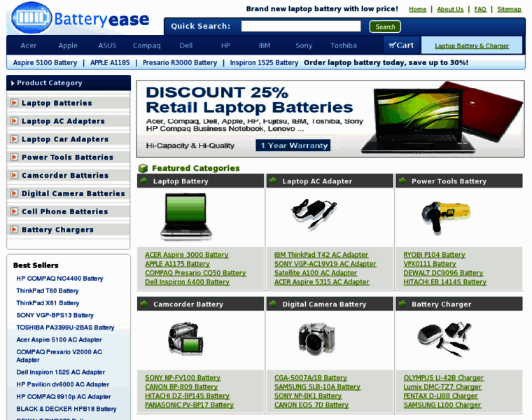 Batteryease.com thumbnail