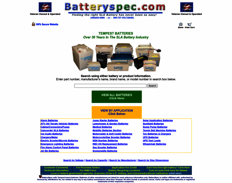 Batteryspec.com thumbnail