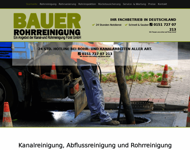 Bauer-rohrreinigung.de thumbnail