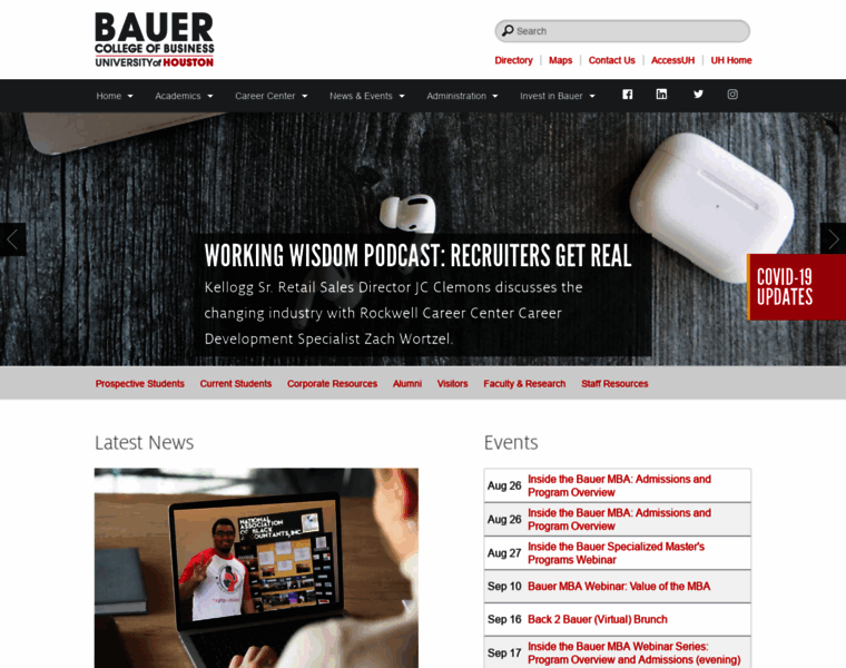 Bauer.uh.edu thumbnail