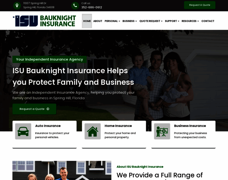 Bauknightinsurance.com thumbnail