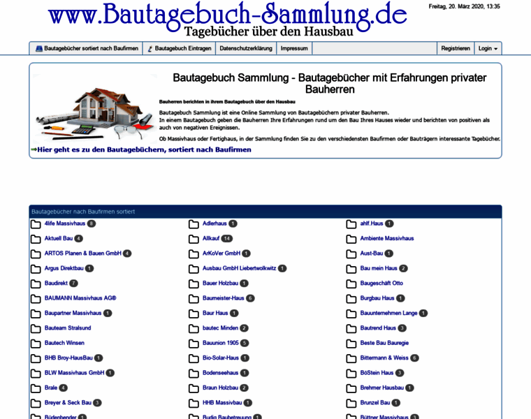 Bautagebuch-sammlung.de thumbnail