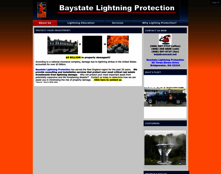Baystatelightningprotection.com thumbnail