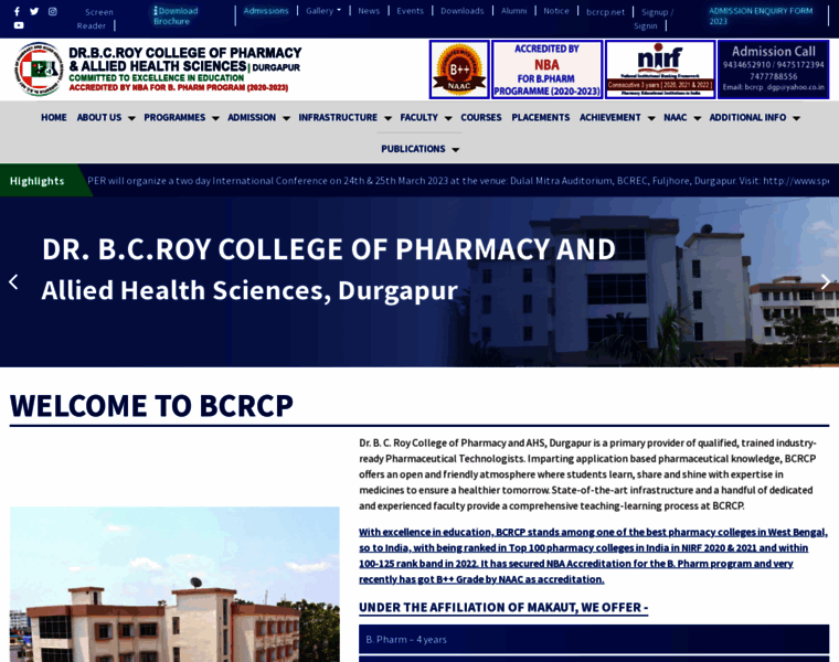 Bcrcp.ac.in thumbnail