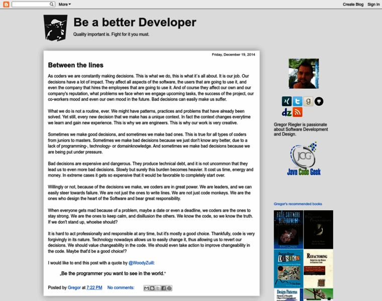 Beabetterdeveloper.com thumbnail