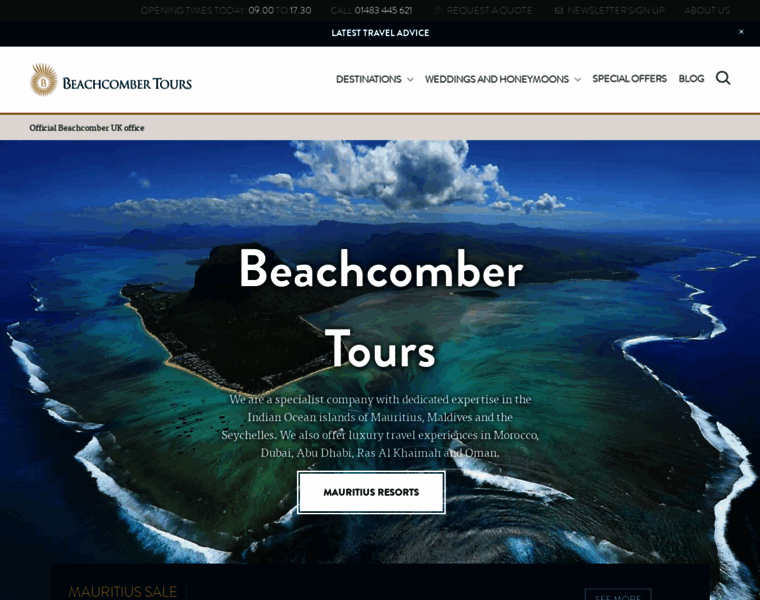 Beachcombertours.co.uk thumbnail
