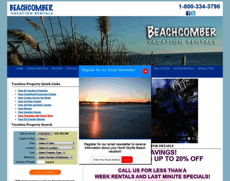 Beachcombervacations.com thumbnail