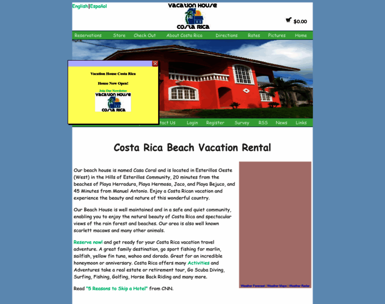 Beachrentalcr.com thumbnail