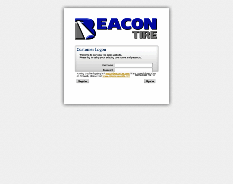 Beacon.tireweb.com thumbnail
