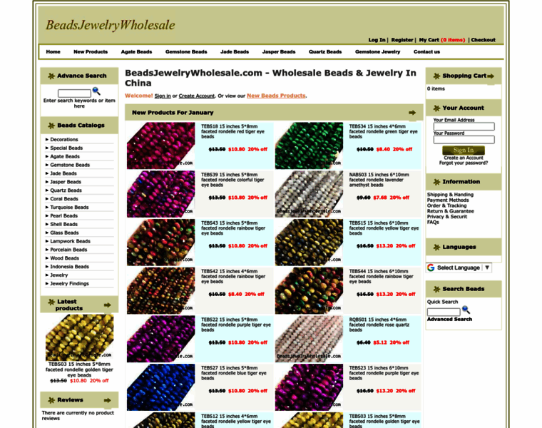 Beadsjewelrywholesale.com thumbnail