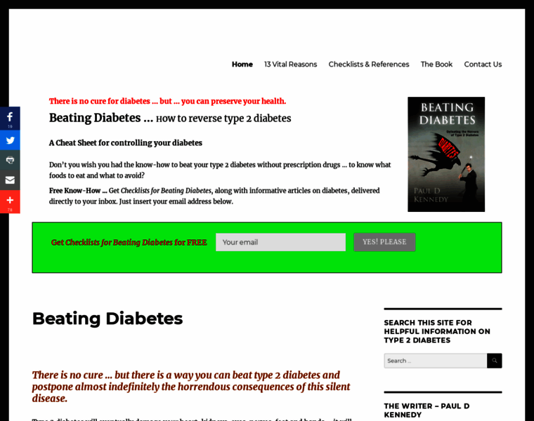 Beating-diabetes.com thumbnail
