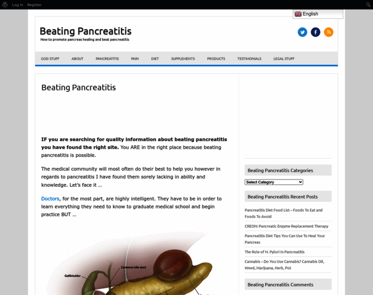 Beatingpancreatitis.com thumbnail