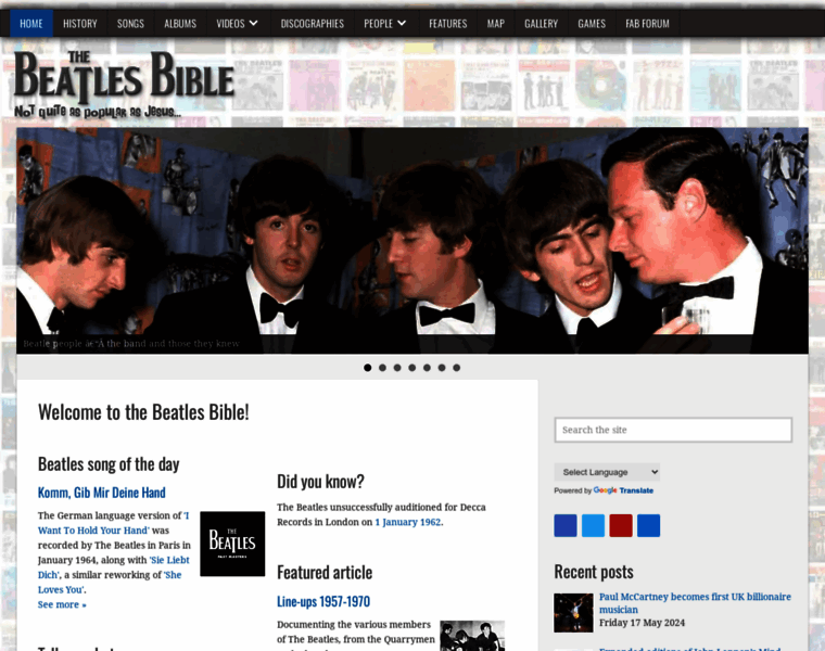 Beatlesbible.com thumbnail