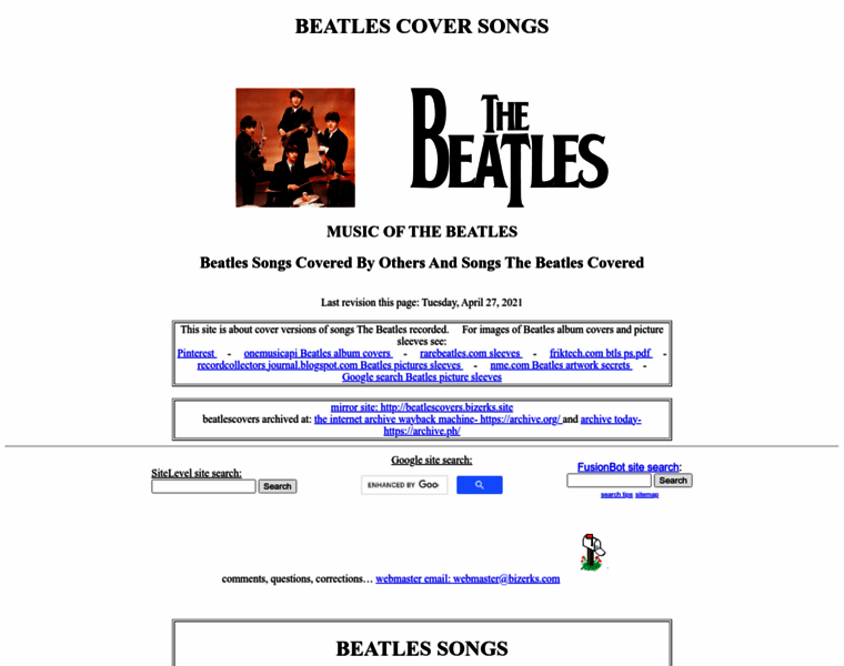 Beatlescovers.bizerks.com thumbnail