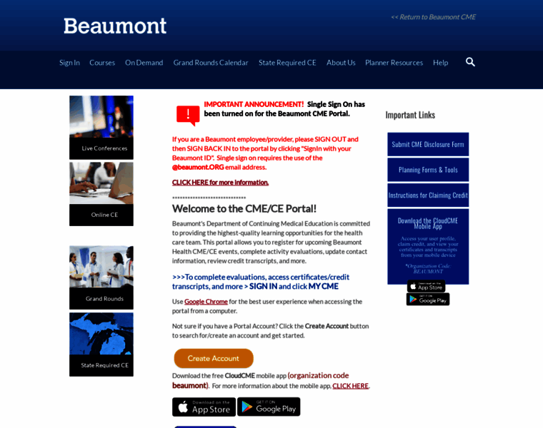 Beaumont.cloud-cme.com thumbnail