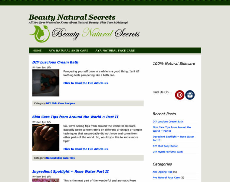 Beautynaturalsecrets.com thumbnail