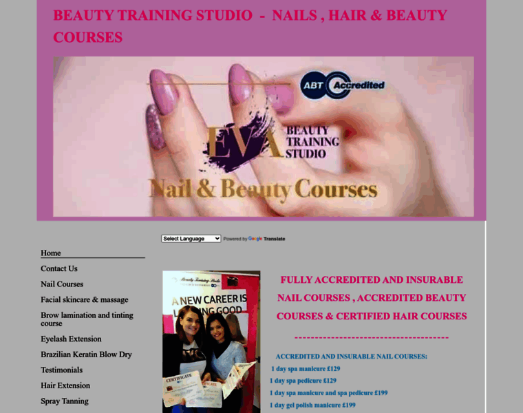 Beautytrainingstudio.co.uk thumbnail
