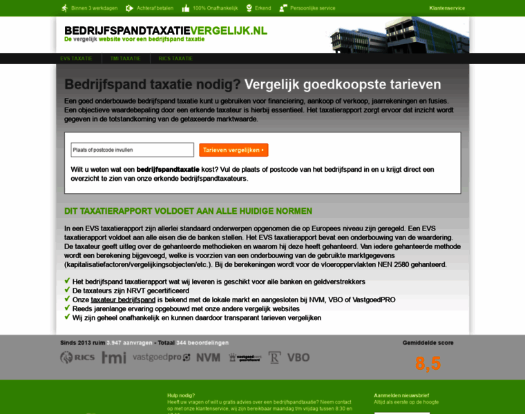 Bedrijfspandtaxatievergelijk.nl thumbnail