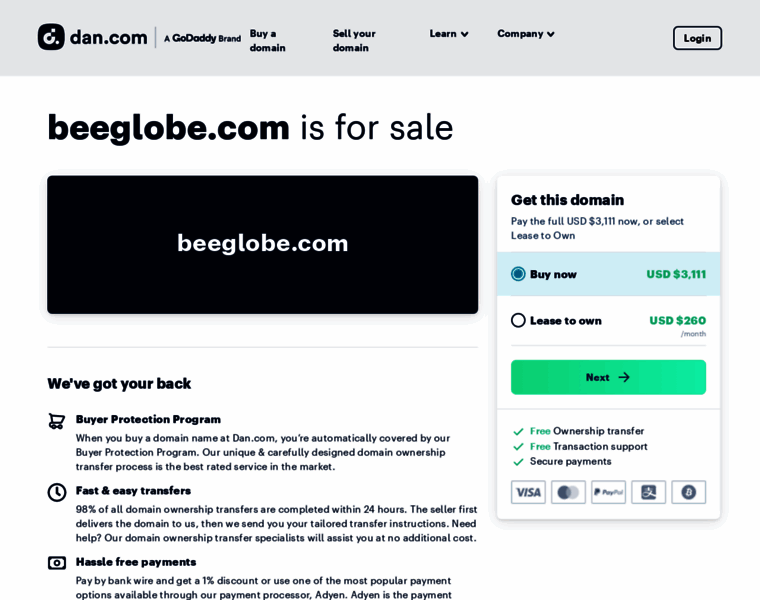 Beeglobe.com thumbnail