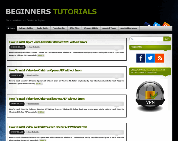 Beginners-tutorials.info thumbnail