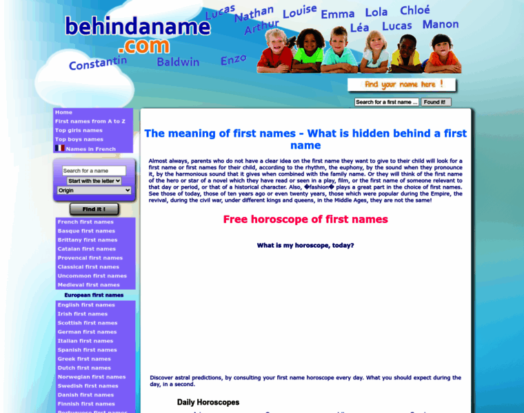 Behindaname.com thumbnail