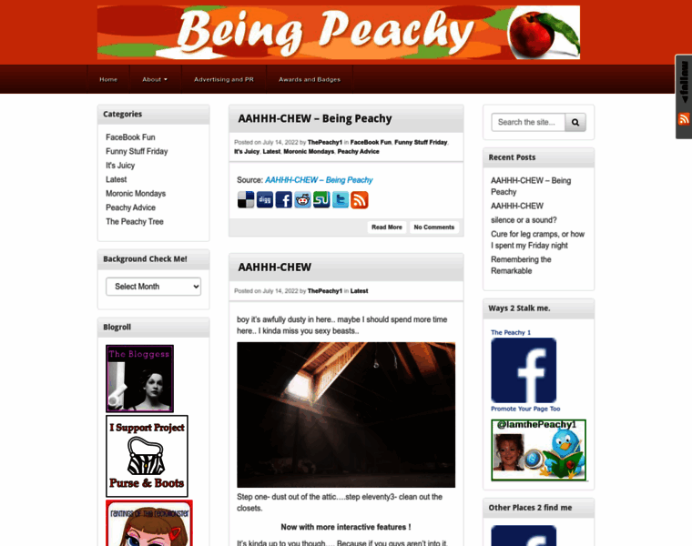Beingpeachy.com thumbnail