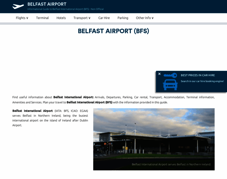 Belfast-airport.net thumbnail
