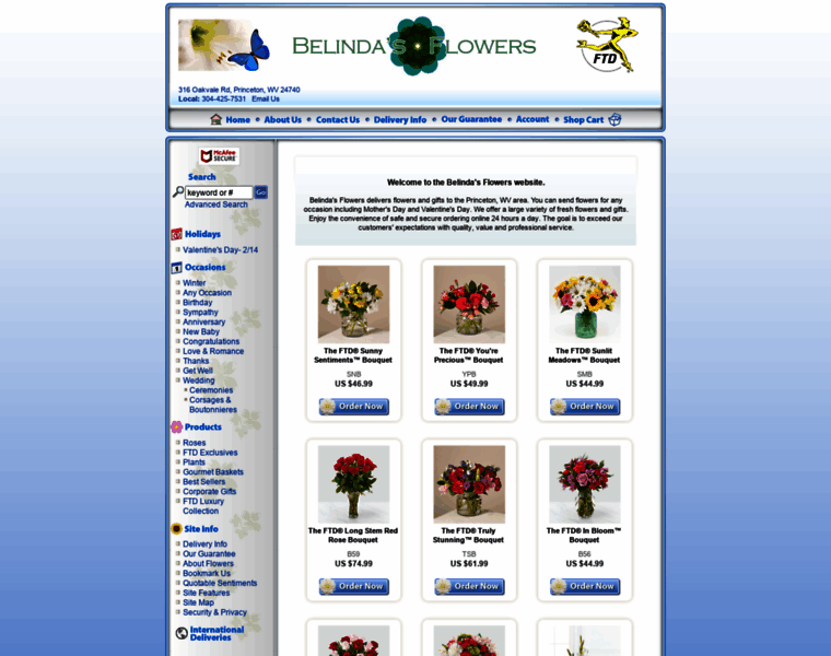 Belindasflowers.net thumbnail