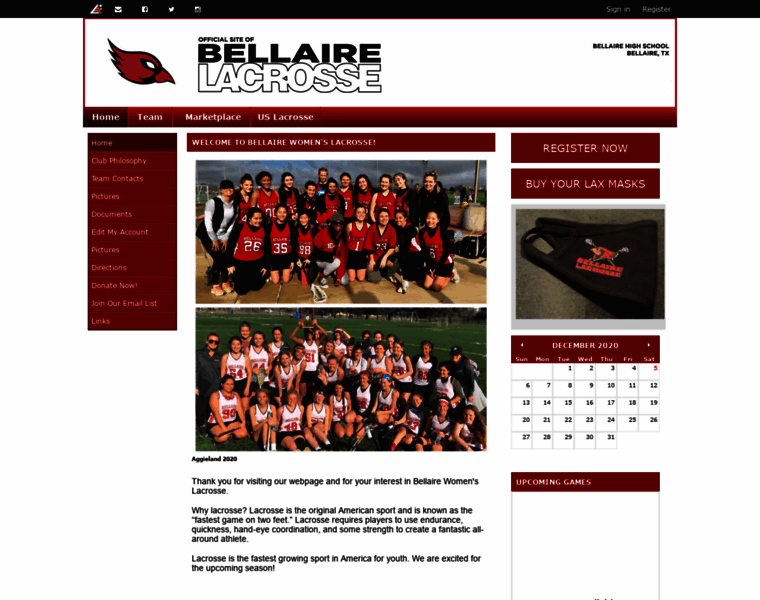 Bellairelacrosse.com thumbnail