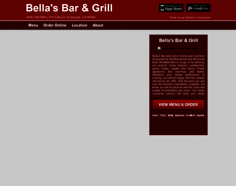 Bellasbargrill.com thumbnail