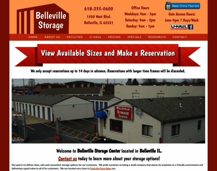 Bellevillestoragecenter.com thumbnail