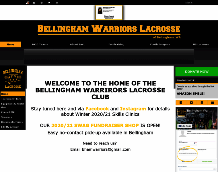 Bellinghamyouthlacrosse.org thumbnail
