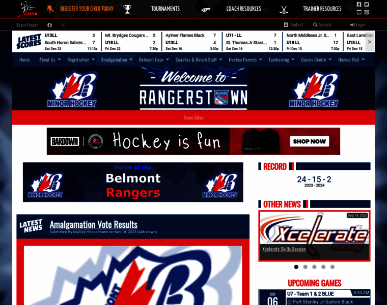 Belmontminorhockey.ca thumbnail