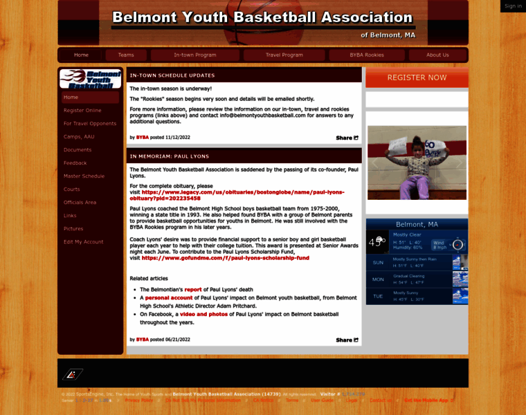 Belmontyouthbasketball.com thumbnail