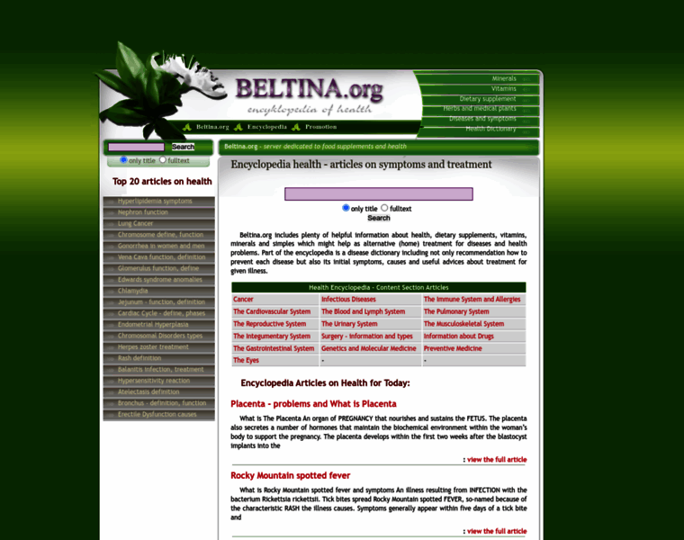 Beltina.org thumbnail