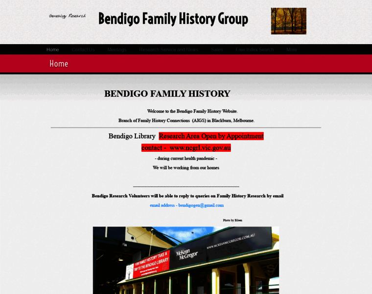 Bendigofamilyhistory.org thumbnail
