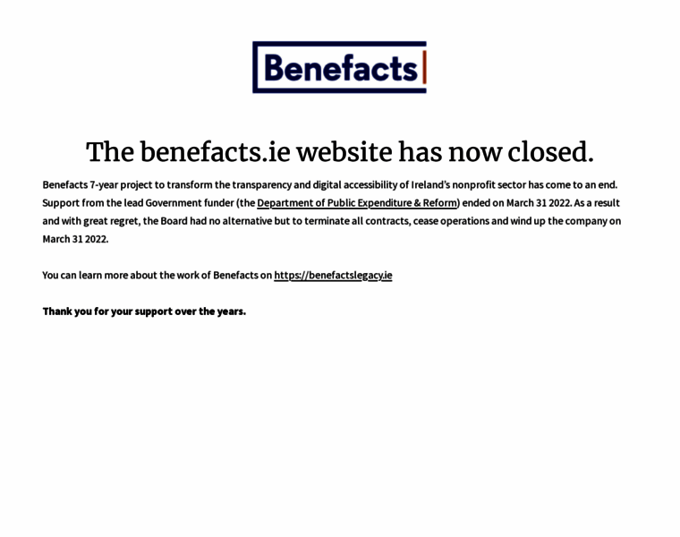 Benefacts.ie thumbnail