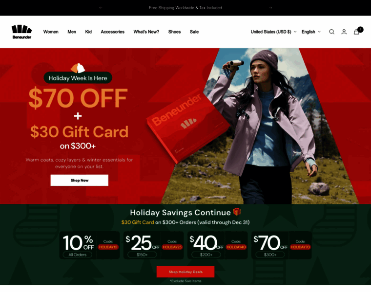 beneunder.com at WI. Beneunder | Wonder for Outdoors