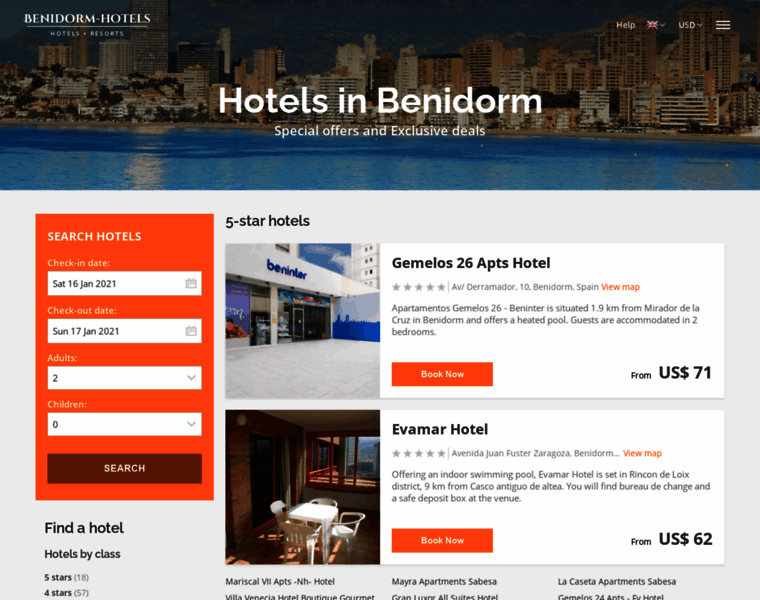 Benidorm-hotels.net thumbnail