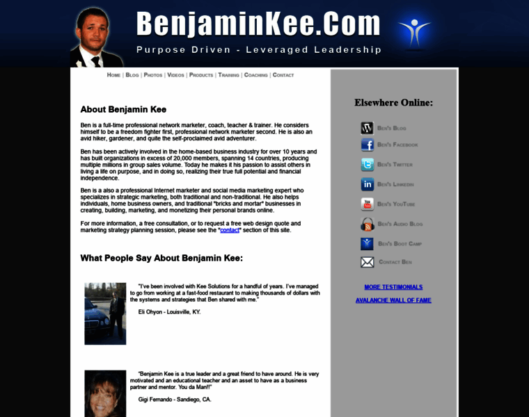 Benjaminkee.com thumbnail