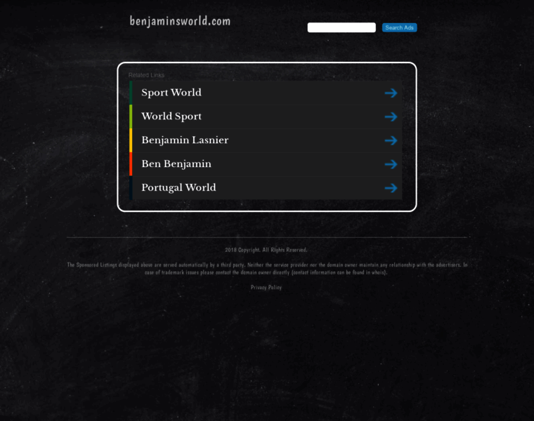 Benjaminsworld.com thumbnail