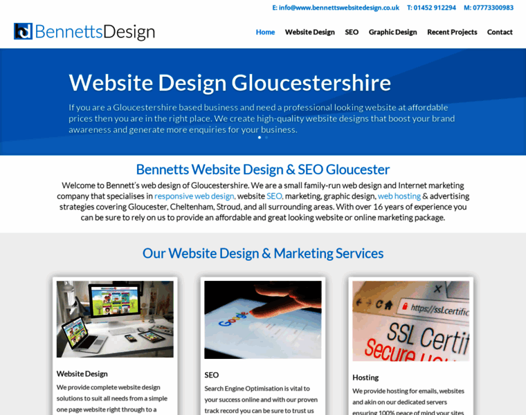 Bennettswebsitedesign.co.uk thumbnail