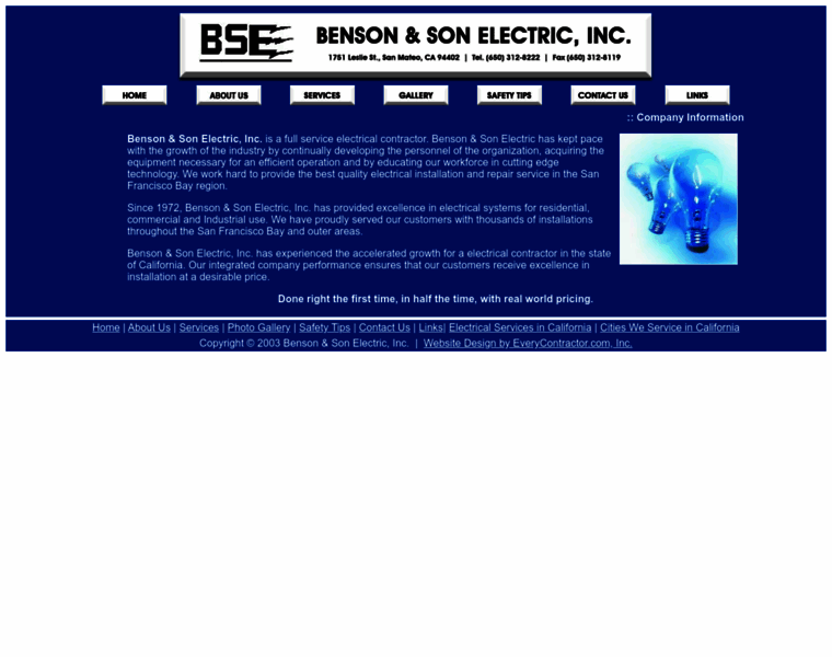Bensonandsonelectric.com thumbnail