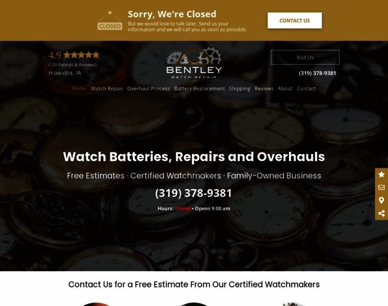 Bentleywatchrepair.com thumbnail
