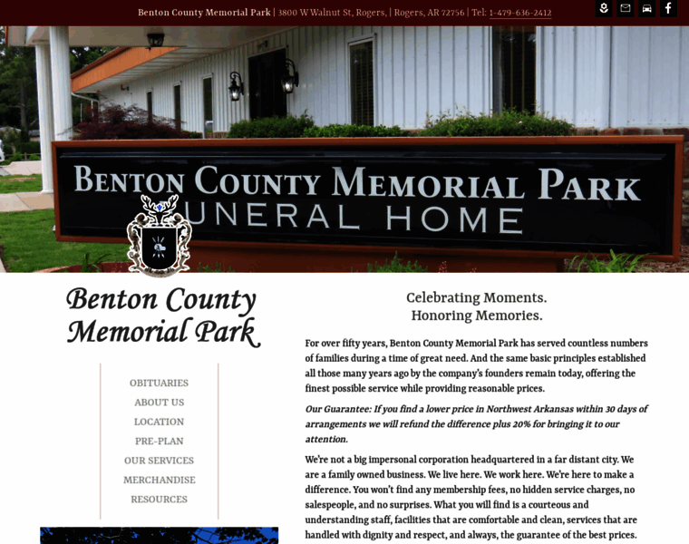 Bentoncountymemorialpark.com thumbnail
