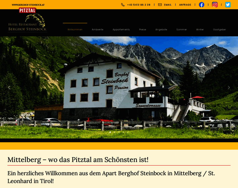 Berghof-steinbock.at thumbnail