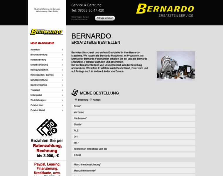 Bernardo-ersatzteile-wilhelm.de thumbnail